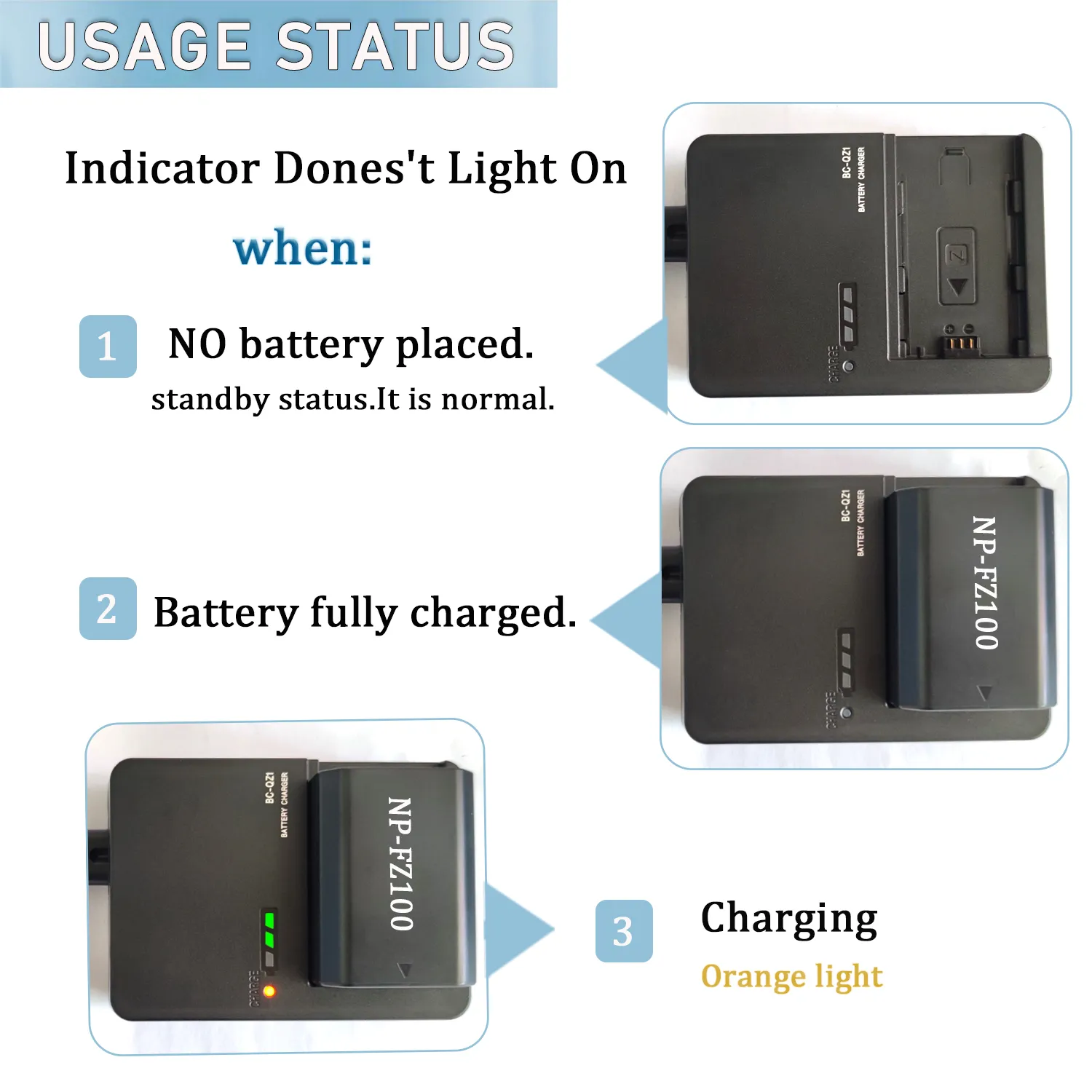 Sony NP-FZ100 Battery Charger for Alpha A7 III, A7R III, A9