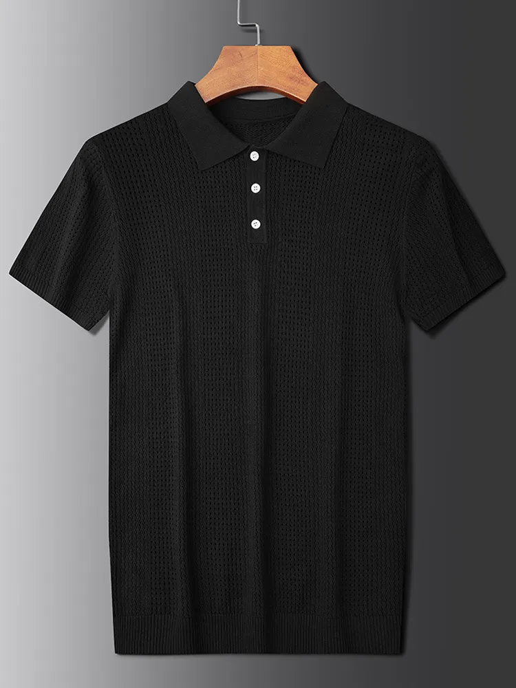 【AULAREE】silk knit short polo 半袖ニット1 AULAREE】silk knit short polo 半袖ニット1 KNIT SILK LINEN