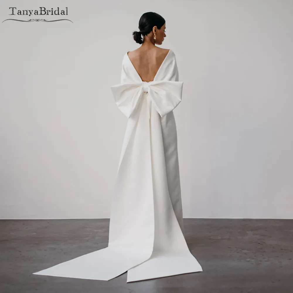Satin Bow Belt For Wedding Dress Bridal Sash Belt With Large