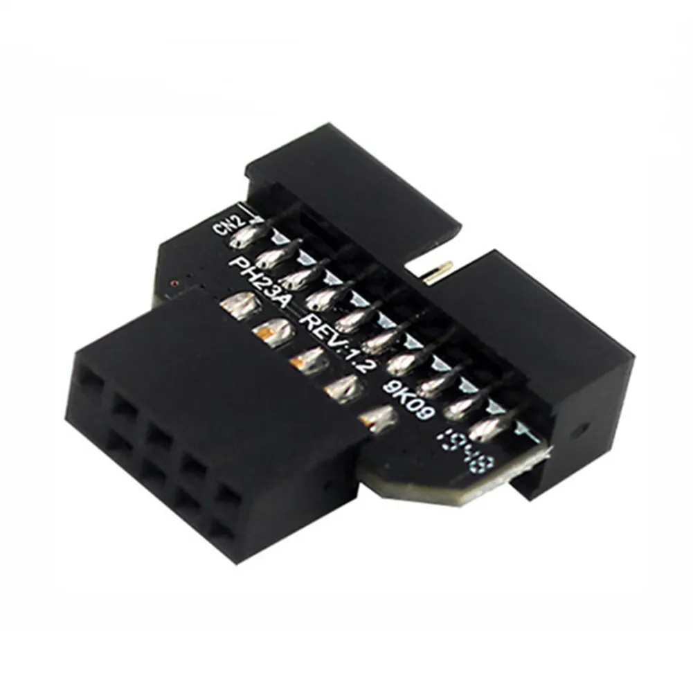 USB 3.0 20-Pin to USB 2.0 9-Pin Adapter Replacement Front Panel Converter for Motherboard Computer Peripherals
