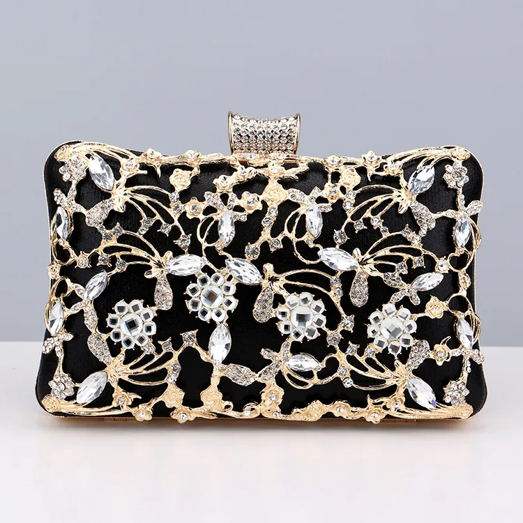 5-Piece Silver Rhinestone Clutch & Jewelry Set For Women - Purse, Necklace, Bracelet, Ring, Earrings, Party Wedding - View #2