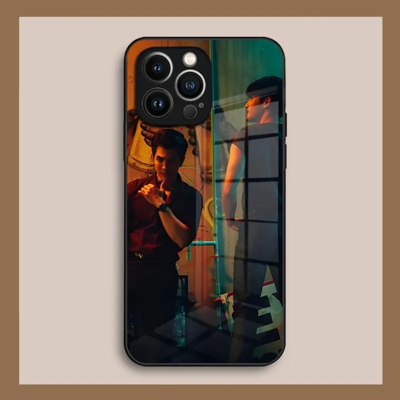 KinnPorsche Series Tempered Glass iPhone Case Various Models