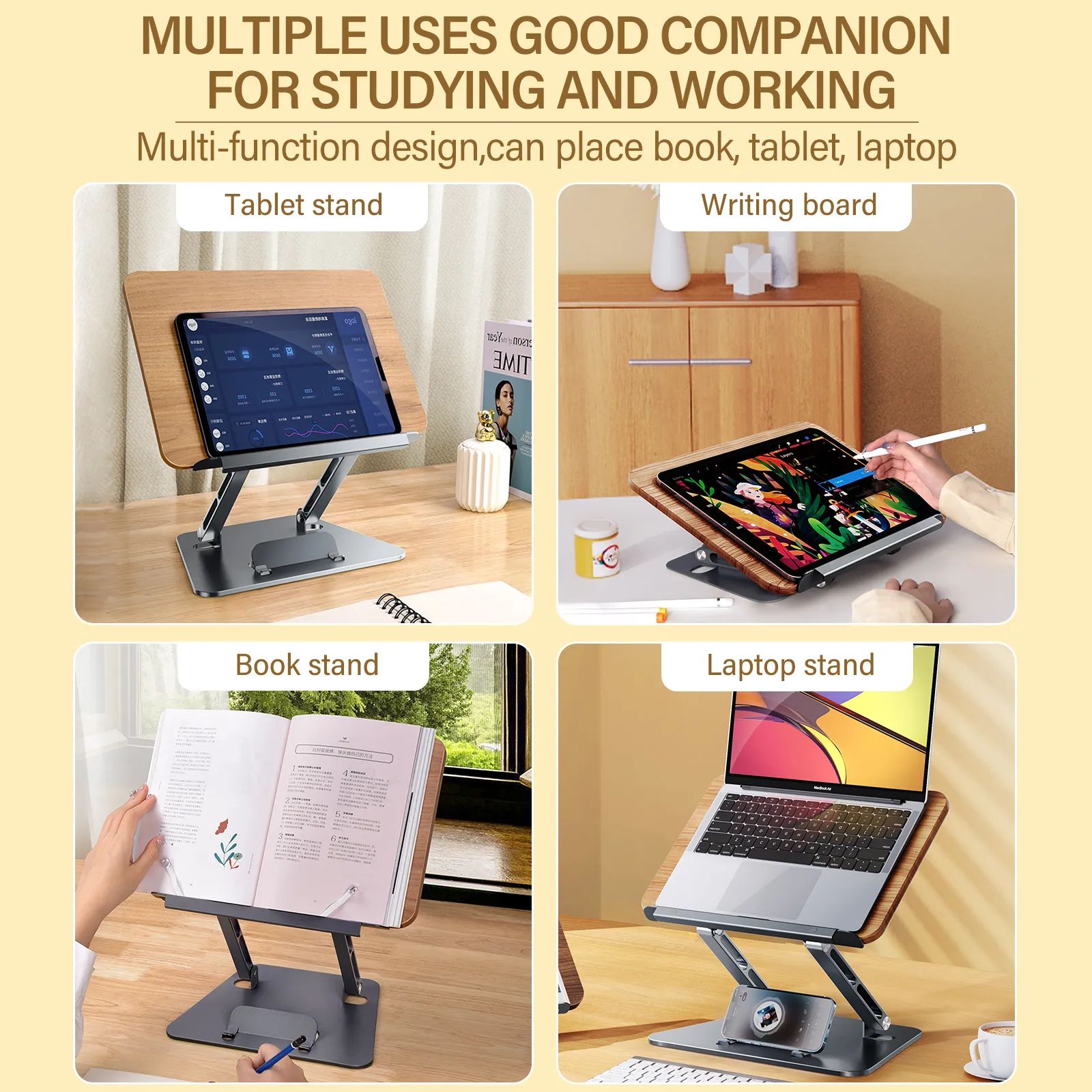 Foldable Adjustable Laptop Stand: Laptop Book Stand... From Ddmyhome ...