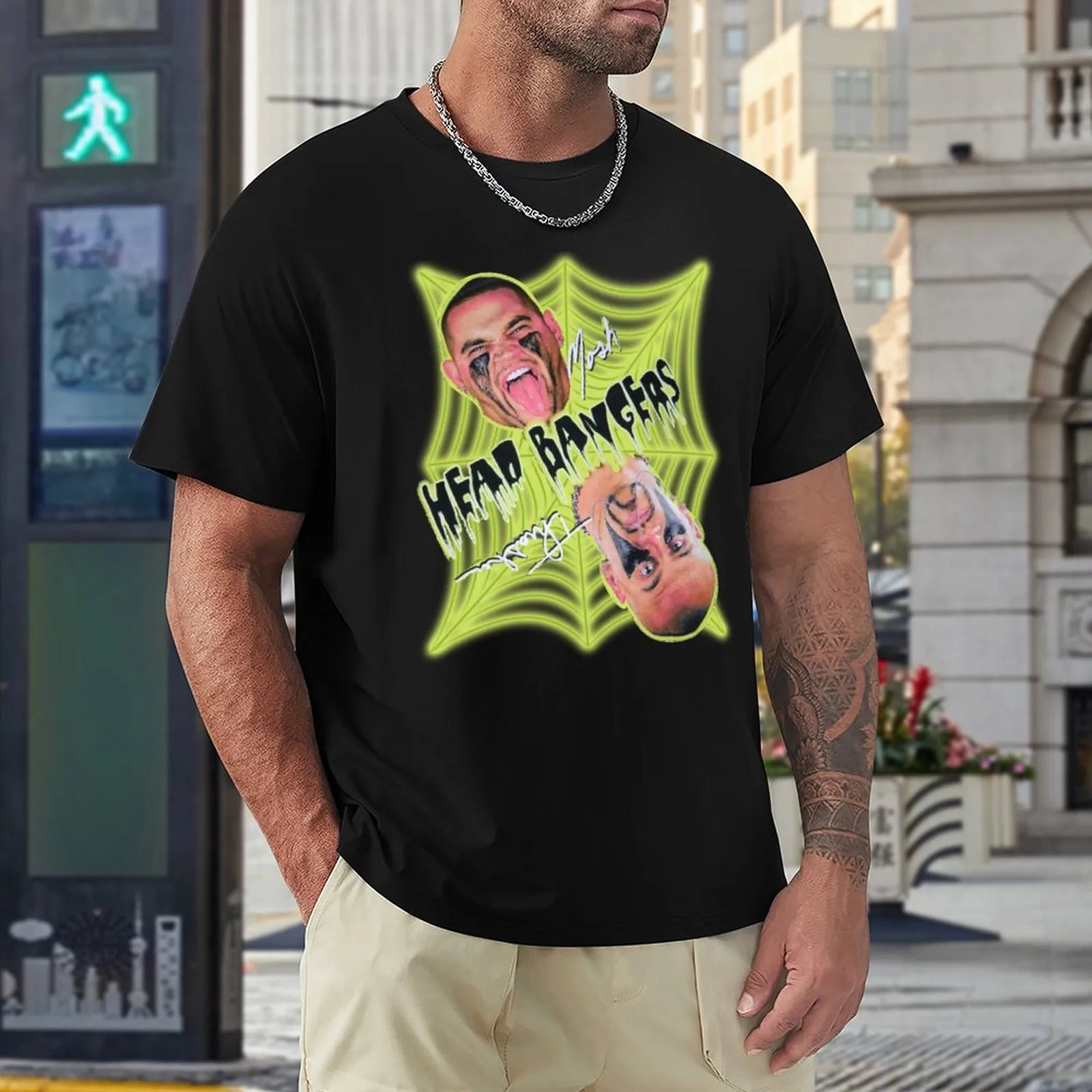 90s THE HEADBANGERS Tシャツ WCW WWF WWE New Vintage 1998 WWF WWE Headbangers Youth Size Large Men's