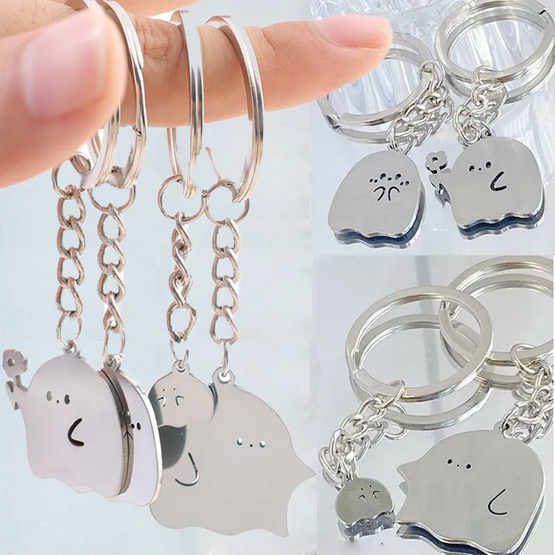 DHgate.com:2 PackCute Ghost Keychain for Couples,Lovely