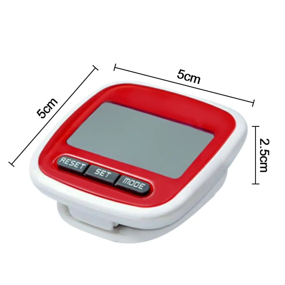 Mini LCD Digital Pedometer - Portable Step Counter, Belt Clip Walking ...
