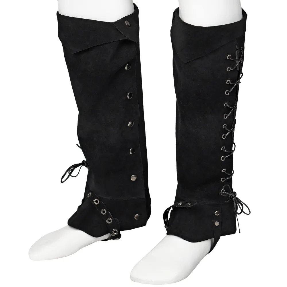 Couvre-Bottes Pirate Médiéval - Cuir Synthétique - Style Renaissance & Steampunk