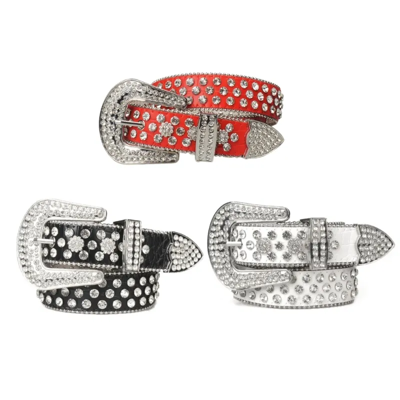 Seaside Nightclub Rhinestone Waist Belt Faux... From  display picture 3