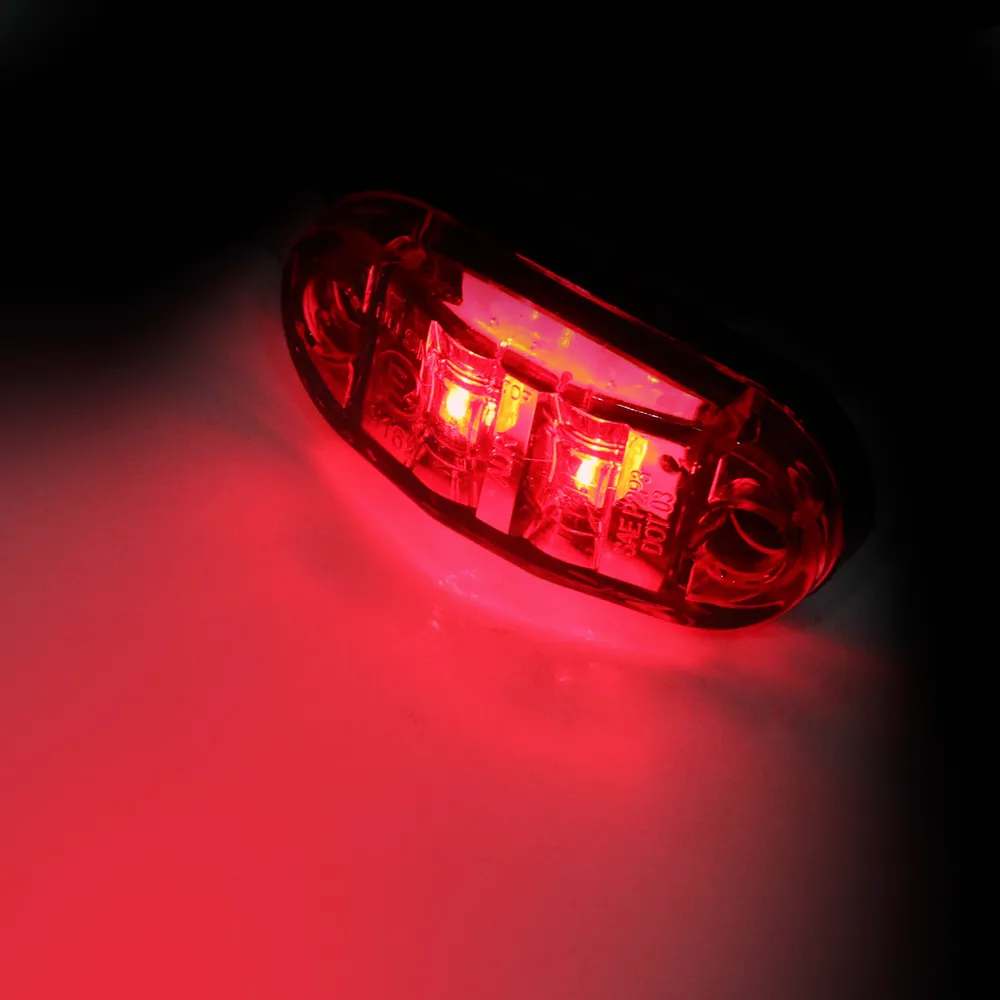 LED Side Marker Clearance Lights – 12V-24V – White/Amber/Red/Blue/Green – IP67 – 4LED