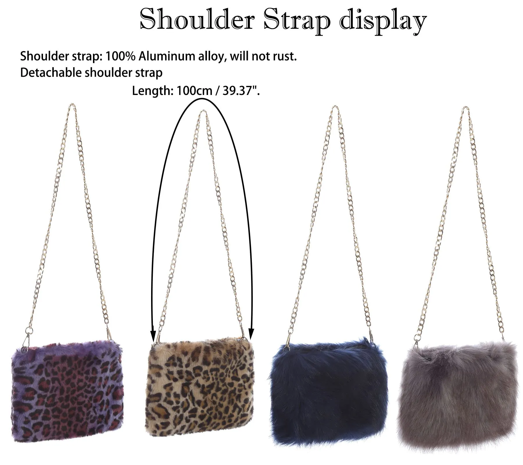Grey Faux Fox Fur Fuzzy Best Handbags For Women For Women Elegant Evening Bag With Al Alloy Shoulder Strap From Annides 10.06 DHgate.Com