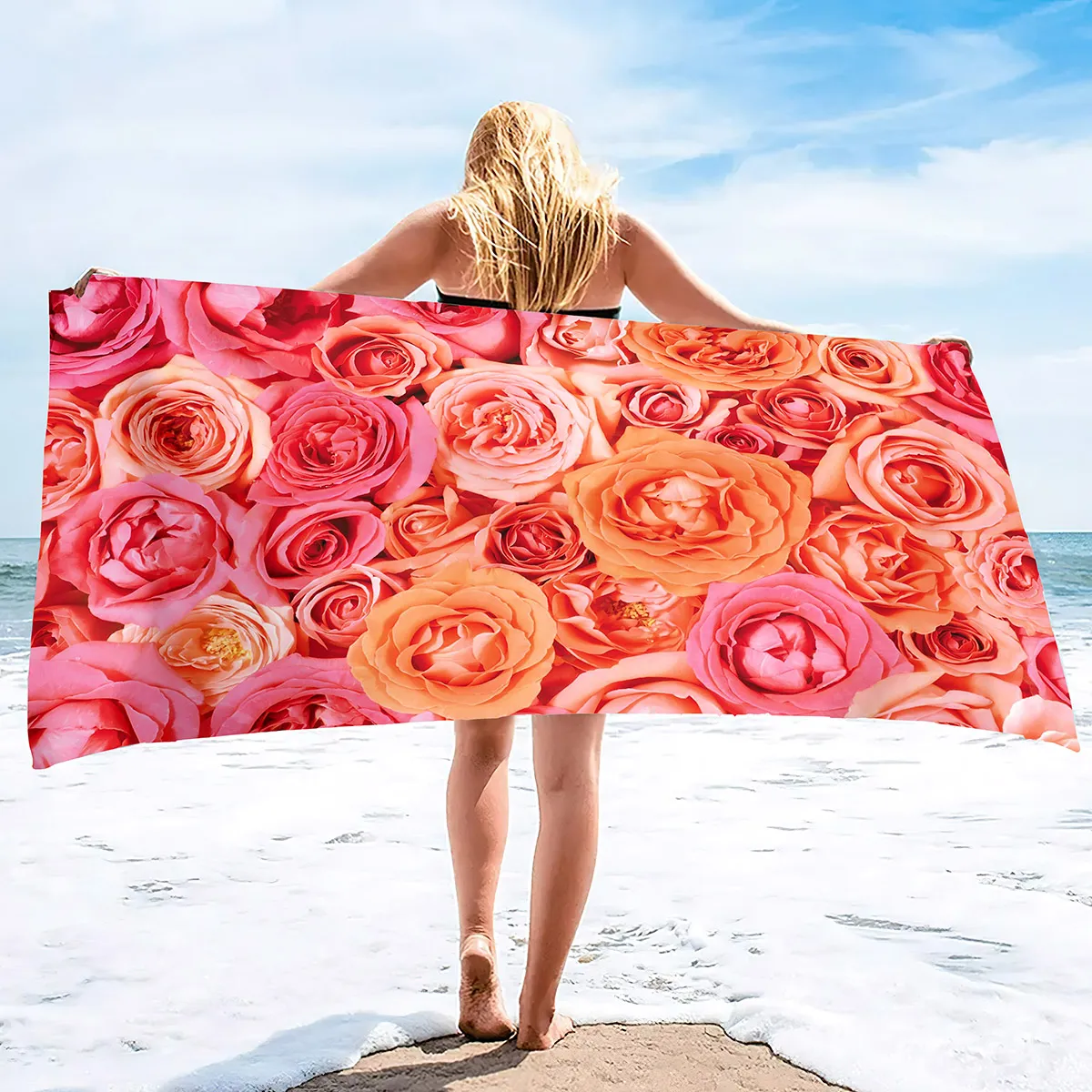 ComfortFlowers Beach Towels Peony Green Leaves Bathroom Kitchen Hand Bath Face For Yoga Swim Golf From 8 09 DHgate