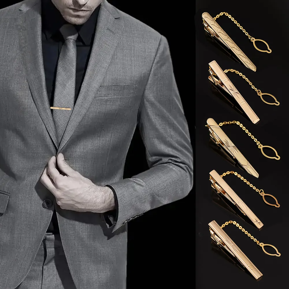 how to wear a tie clip with chain