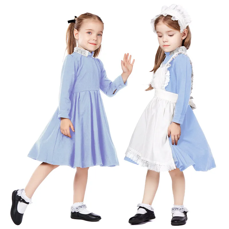 Medieval Maid Costume Blue Child Medieval Maid Costume Blue Child