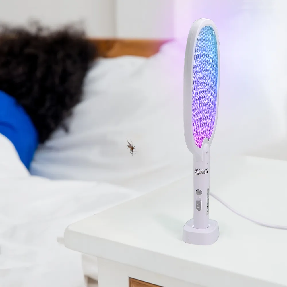 3-in-1 Smart Rechargeable Mosquito Zapper Fly Swatter Racket, Bug ...