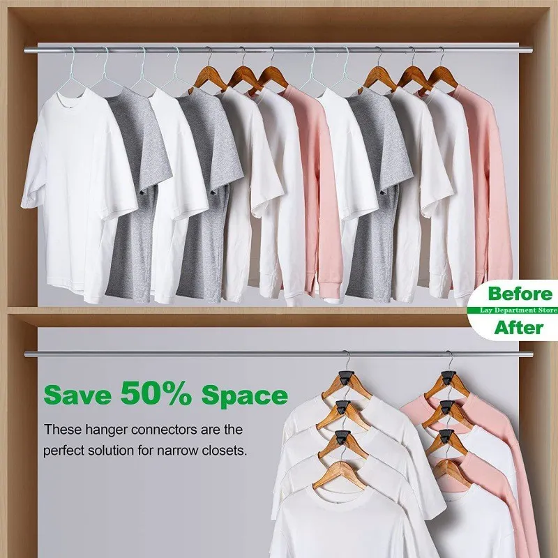 Wardrobe Clips Space Saving Closet Clips For Hangers Set Of 12 Triangle Extender Clips ...