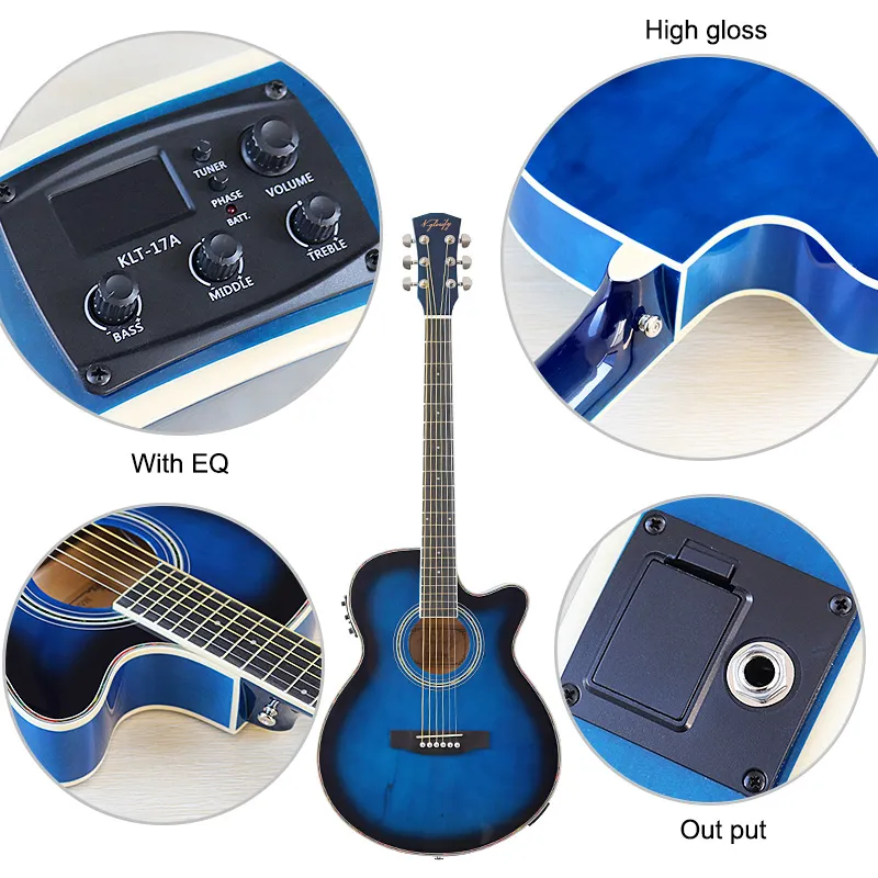 Acoustic Electric Guitar 6 String 40 Inch High Gloss... From Ddmyearth ...