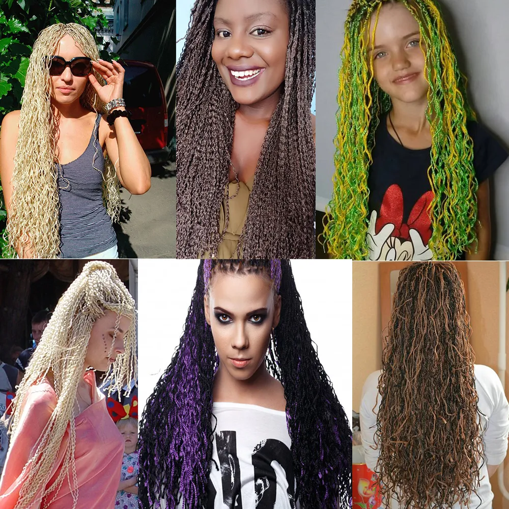 Braid Names Pack Zizi Braids Crochet Box Braids Colored Synthetic Braided Hair ...