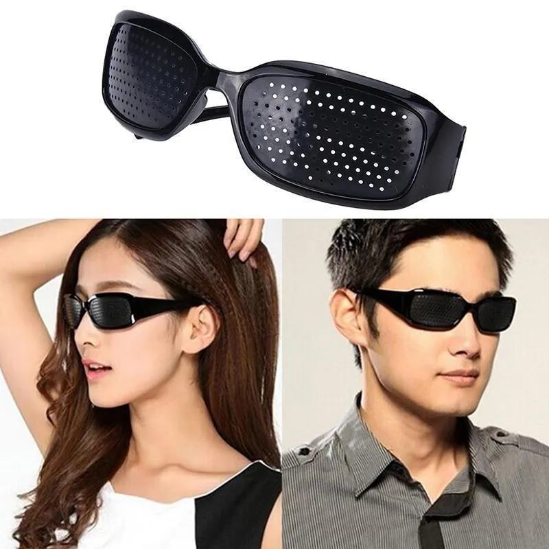Vision Care Pinhole Glasses - Anti-Fatigue Eyewear For Eyesight Improvement, Unisex Round Frames
