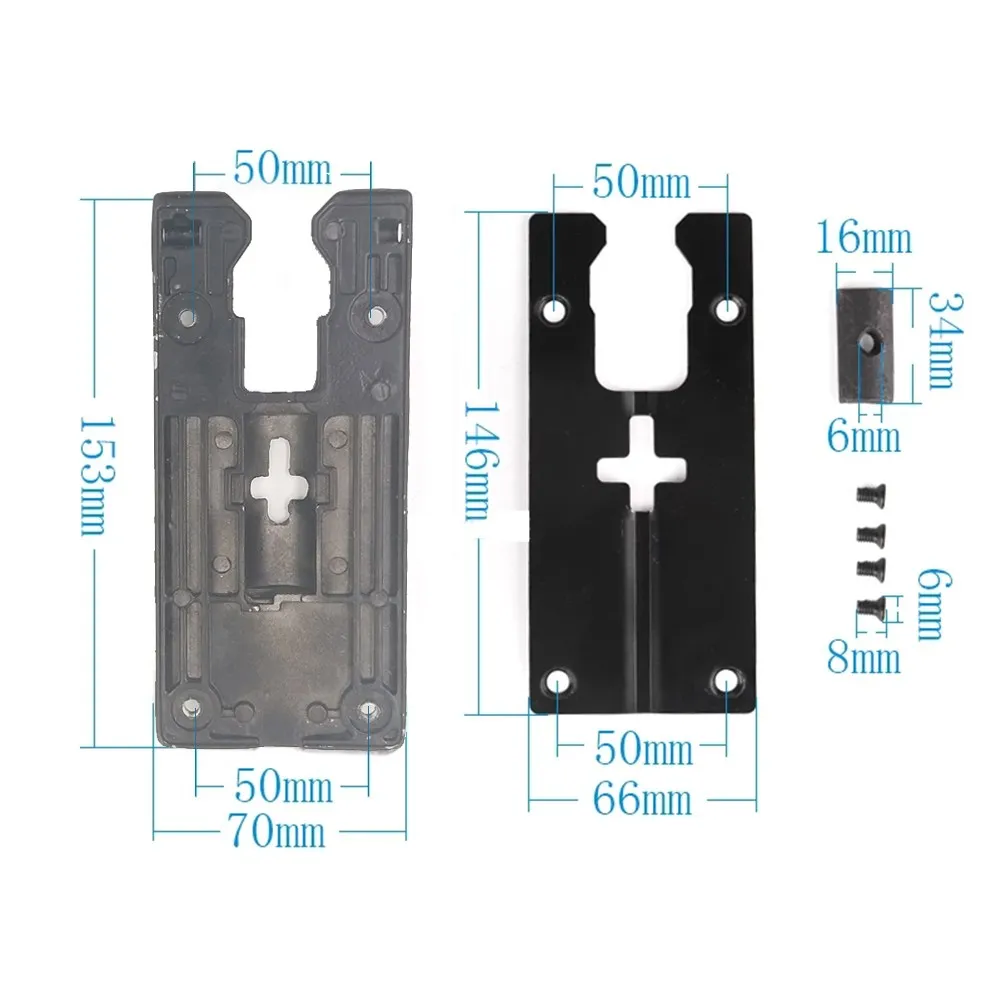 Jig Saw Base Plate Replacement – Aluminum & Iron Construction For Bosch 4304 Floor Set Jigsaw – Black & Silver Quick-Change Design
