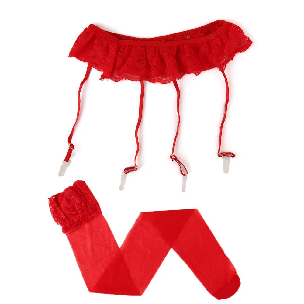 Thigh High Stockings with Lace Top and Adjustable Suspender Garter Belt for  Women from Dhgate Girls Tights and Socks - price 5.68
