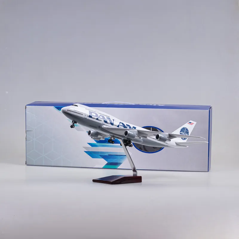 Diecast 1/150 Escala De 47cm Pan Am Boeing 747 Modelo De $584