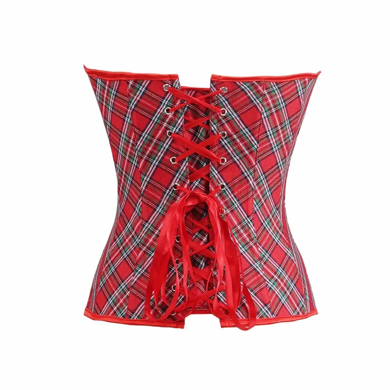 plaid bustier