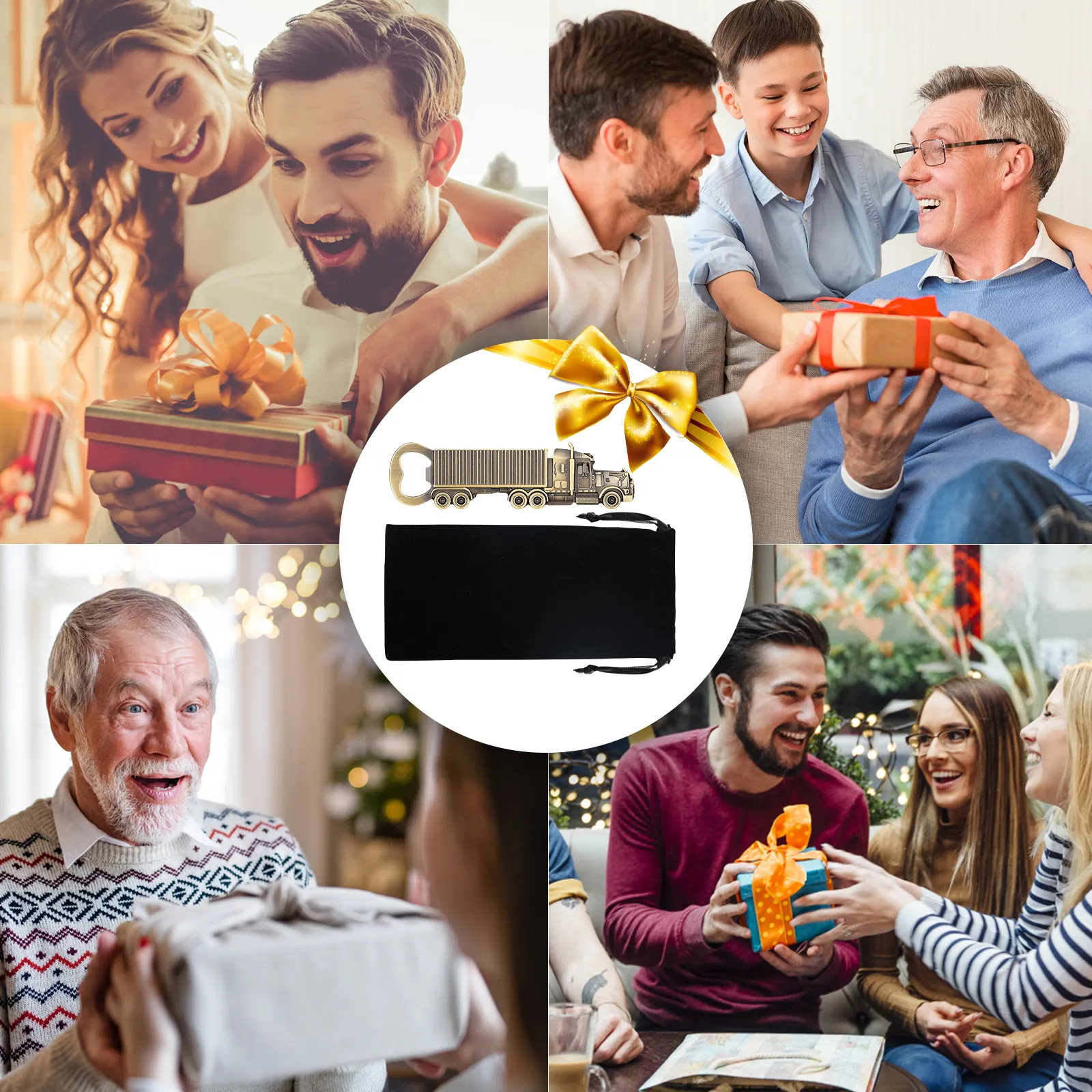 LKKCHER Truck Beer Soda Bottle Opener Gifts For Men Retro