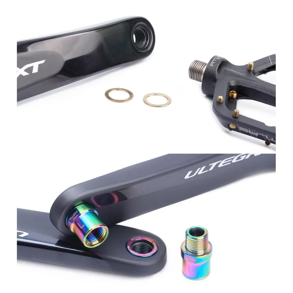 2023 Bicycle Pedal Washers Rustproof Corrosion Resistant Titanium