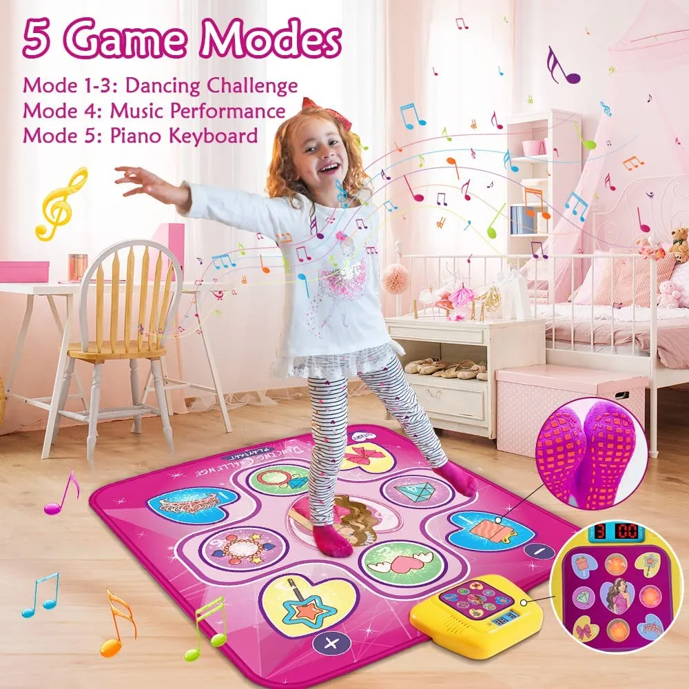 Fun Game Using Mat ️Interactive LED Dance Mat: Light Up Playmat for Kids' Fitness ...