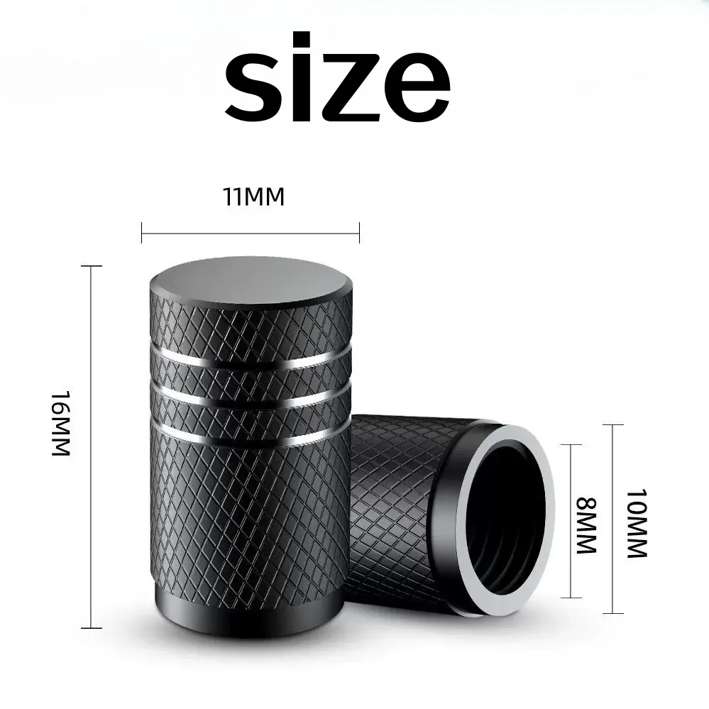 4pc Red Anodized Aluminum Tire Stem Caps – Knurled Style, PM Performotor (52842PM)