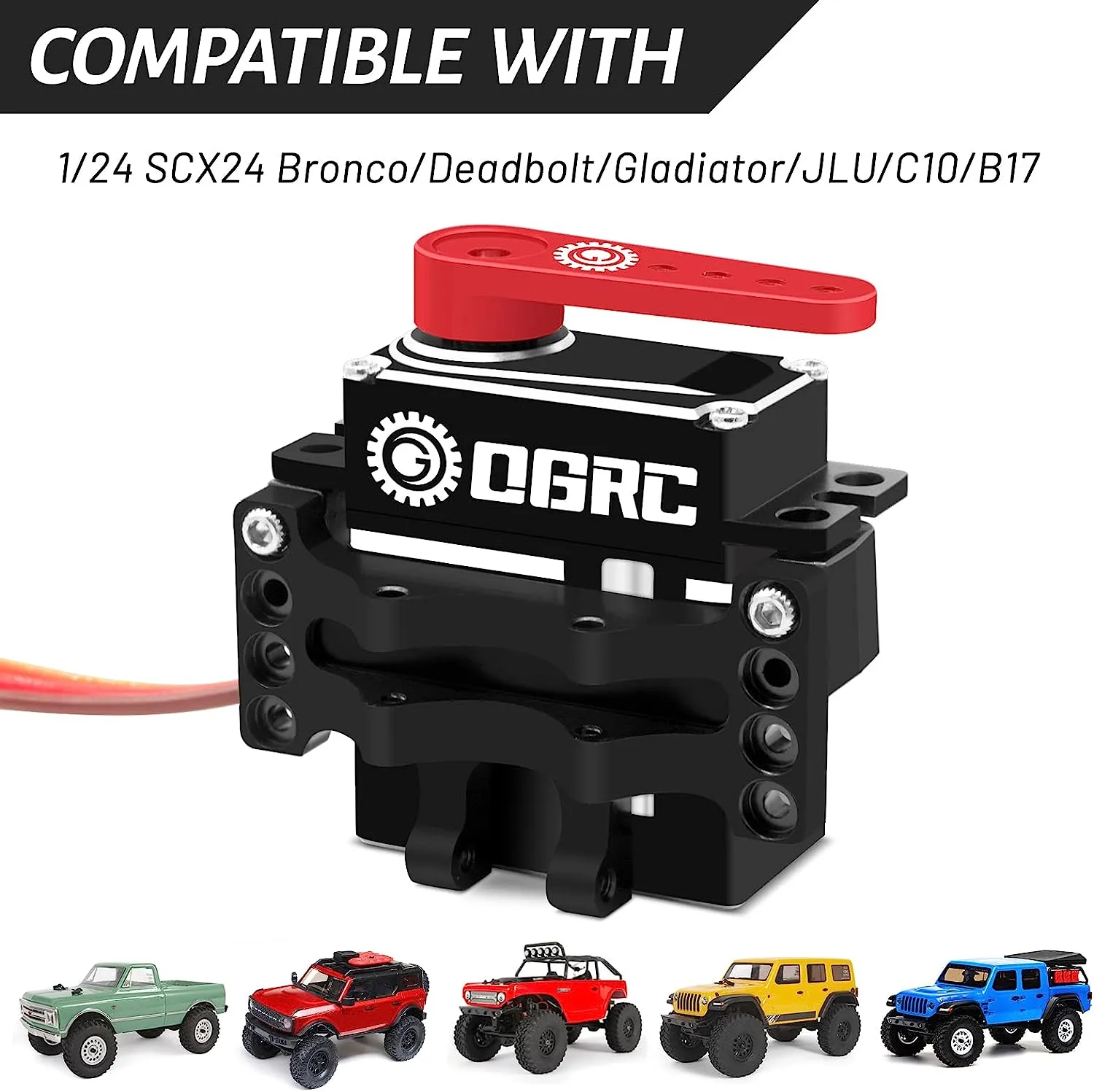 Aimrock RC Metal Steering Servo Mount For Axial SCX24 Bronco Deadbolt JLU