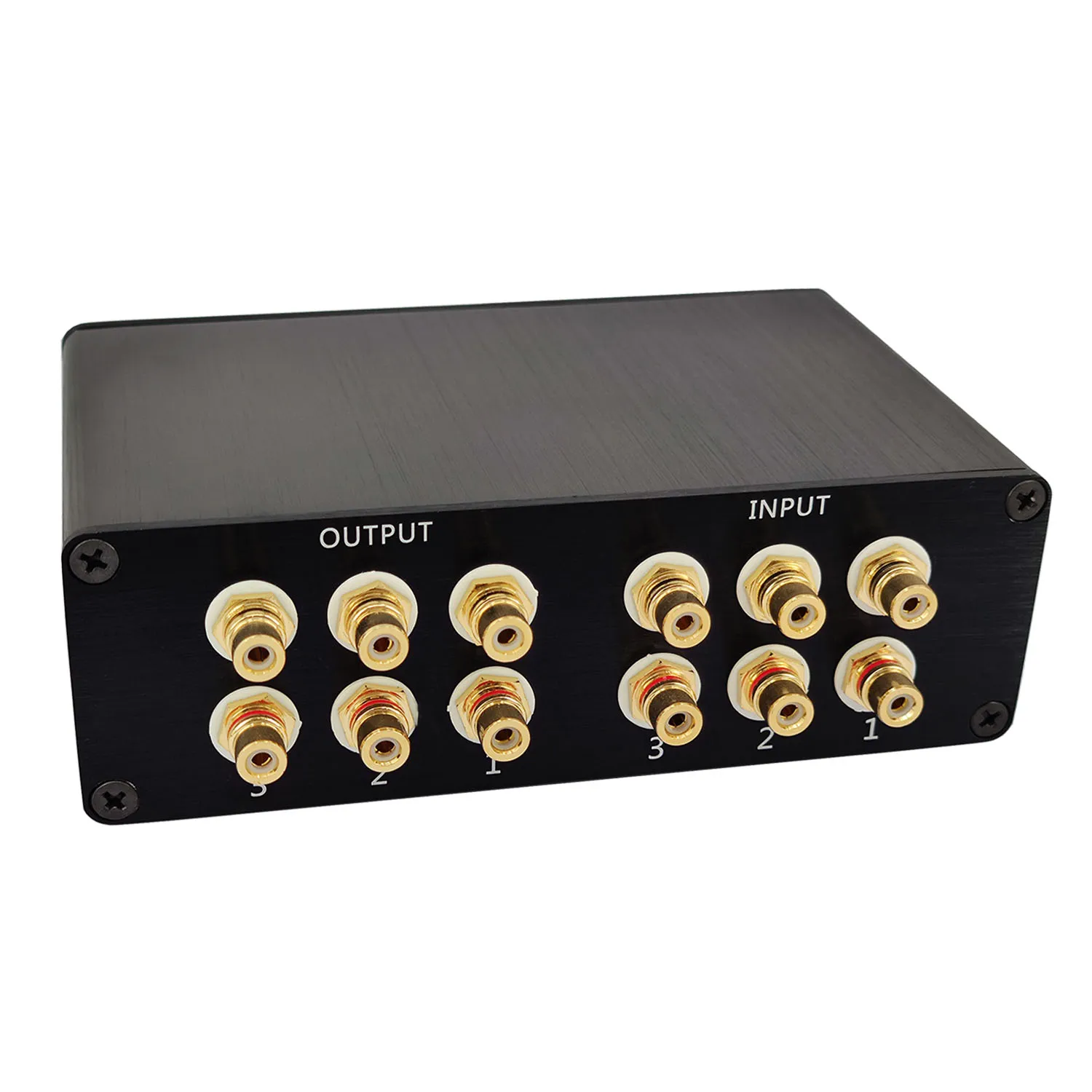 SOLUPEAK 3-Way RCA Stereo Audio Switcher / Splitter – Selector Box For Amplifier, Cable, DVD