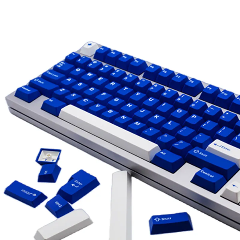 New GMK Classic Blue Keycap Set: Two-Tone Cherry Profile ABS