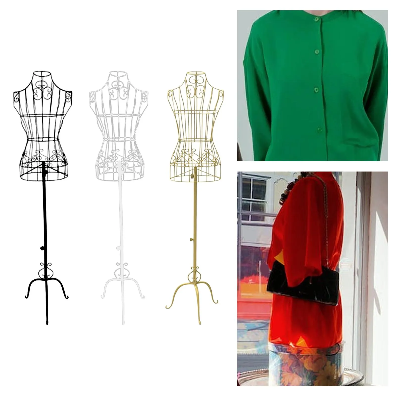 Iron Female Half-Body Mannequin Torso Metal Dress Form with Stable Base for  Tailor Display Clothes from Dhgate Sewing Notions & Tools - price 45.65