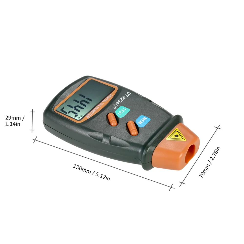 Speed Gun Digital RPM Meter Digital Laser Tachometer - Handheld Non-Contact RPM Meter 2.5-99999 RPM With Reflective Tape Non-contact Tachometer Rpm Tachometer - Foto 9