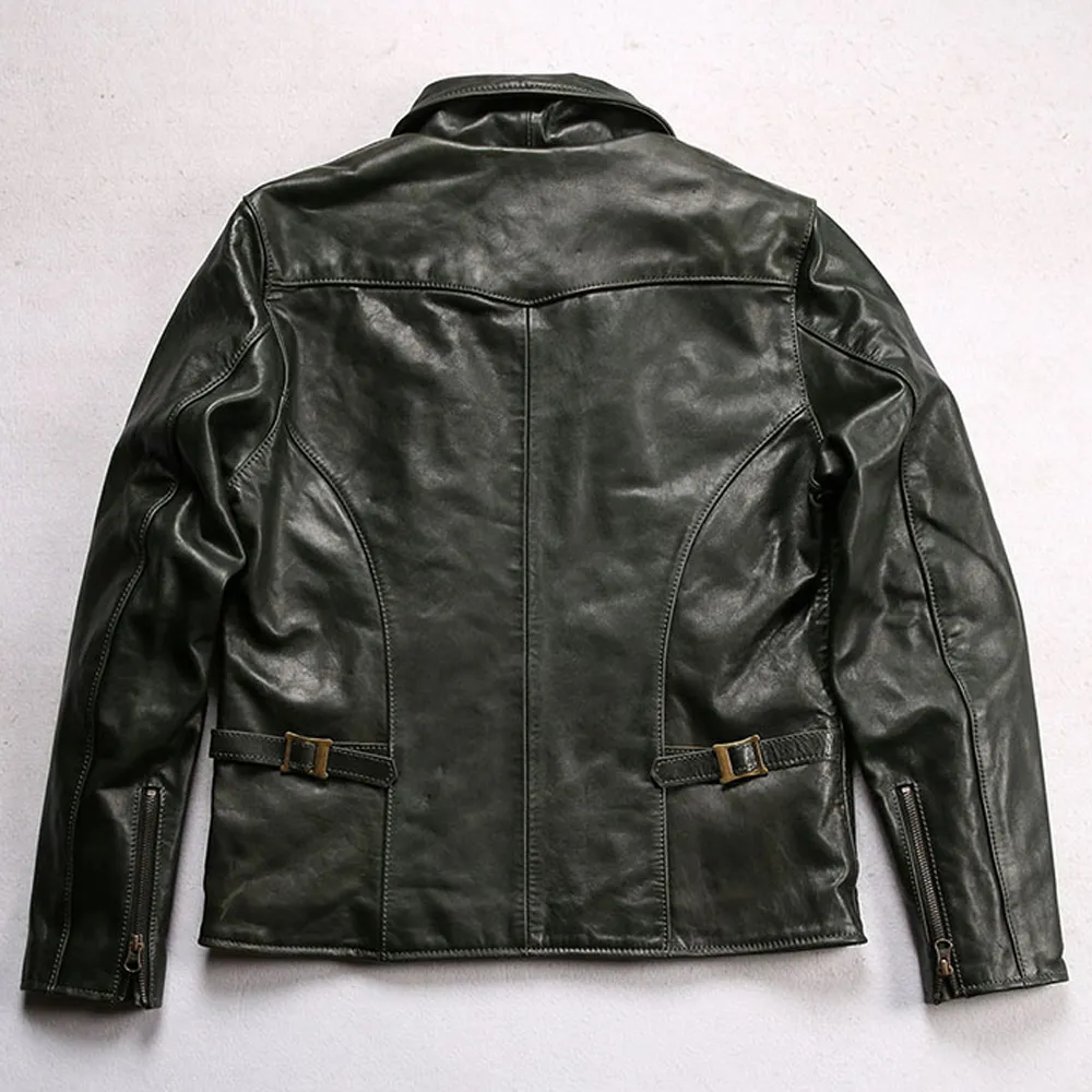 Curphe Genuine Horsehide Green Jacket XL ファッション