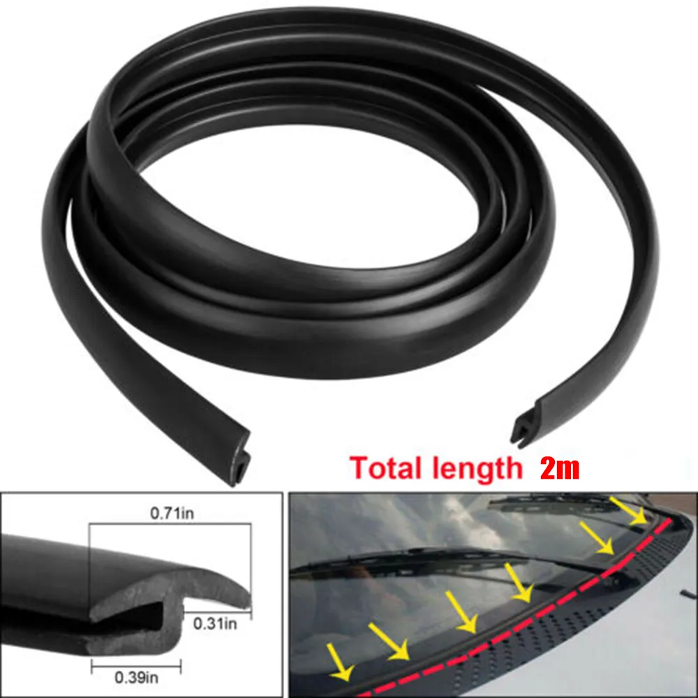 Universal Car Rubber Windshield Seal Strip – Clip-On Edge Protector For Front/Rear Window & Sunroof (200g)