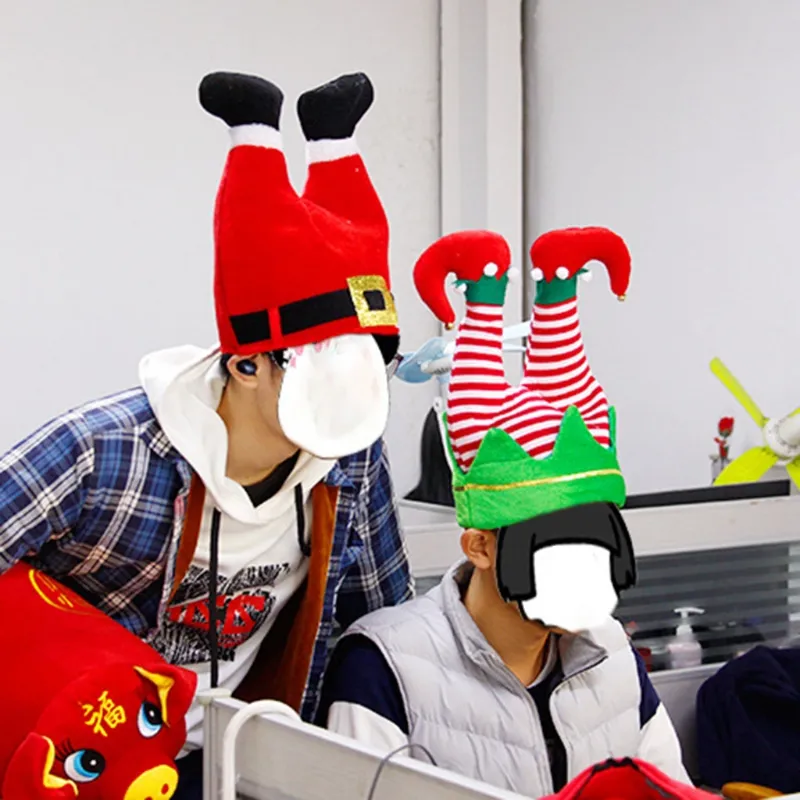 DHgate Plush Christmas Hats Clown Pants Leg Hat for Home Decoration and Boys and Girls 2024 Celebration Red Home Garden