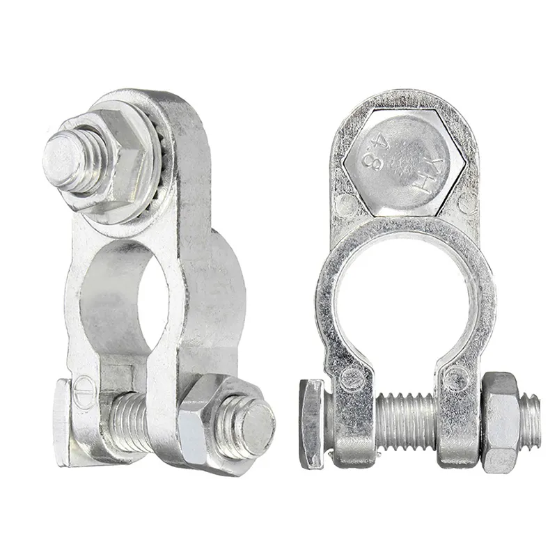 Heavy-Duty Car Battery Terminal Connectors – Positive & Negative Post Clamp Set (Adjustable)