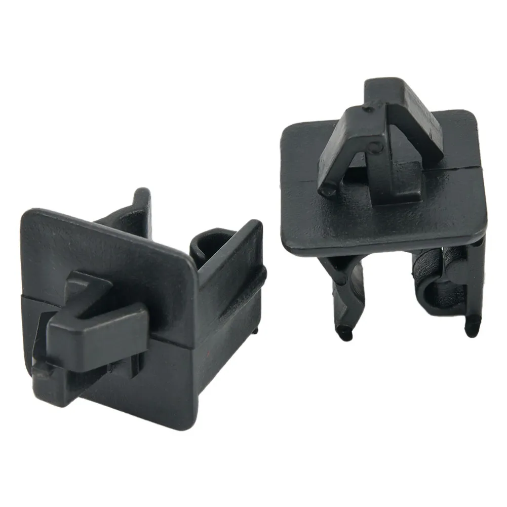 2Pcs Universal Car Hood Prop Rod Holder Clips – Black Plastic