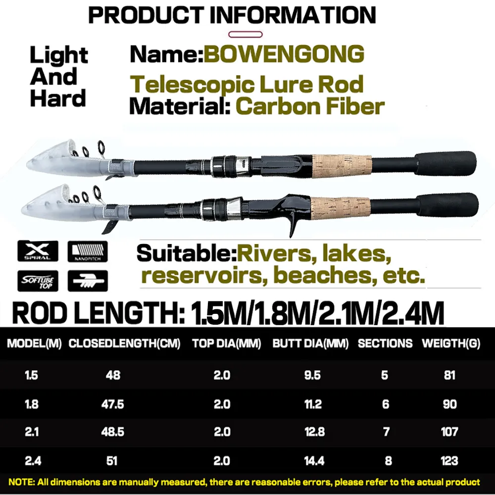 DHgate.com:Compact Travel Casting Rods: Telescopic Fishing Rods with ...