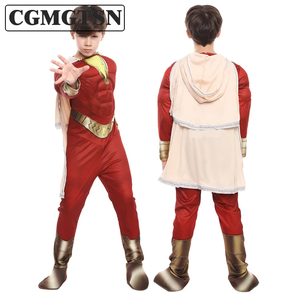 Cgmgtsnキッズシャザムコスプレコスチュームレッドキャプテン Cgmgtsnキッズシャザムコスプレコスチュームレッドキャプテン