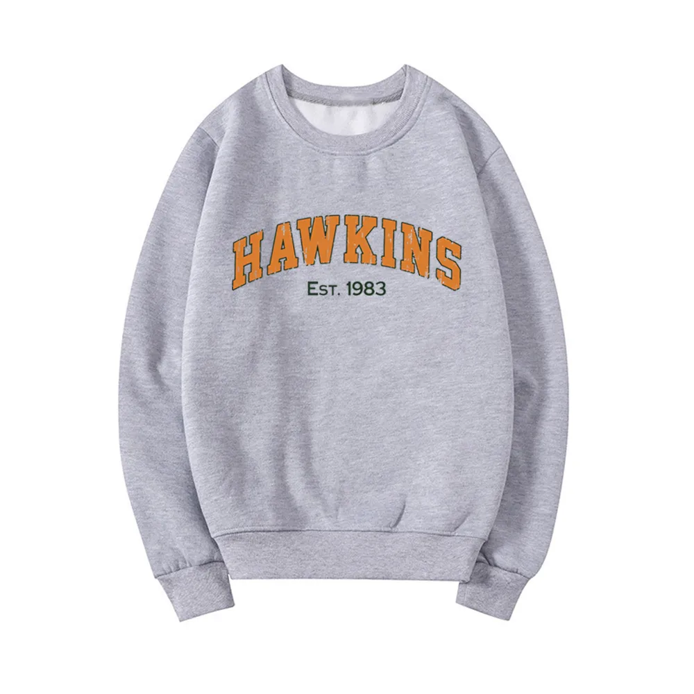 Vintage Hawkins Est 1983 Sweatshirt Hawkins High School Unisex Hoodie Hawkins Indiana Streetwear Womens Top From Ddmydec 22.62 DHgate.Com