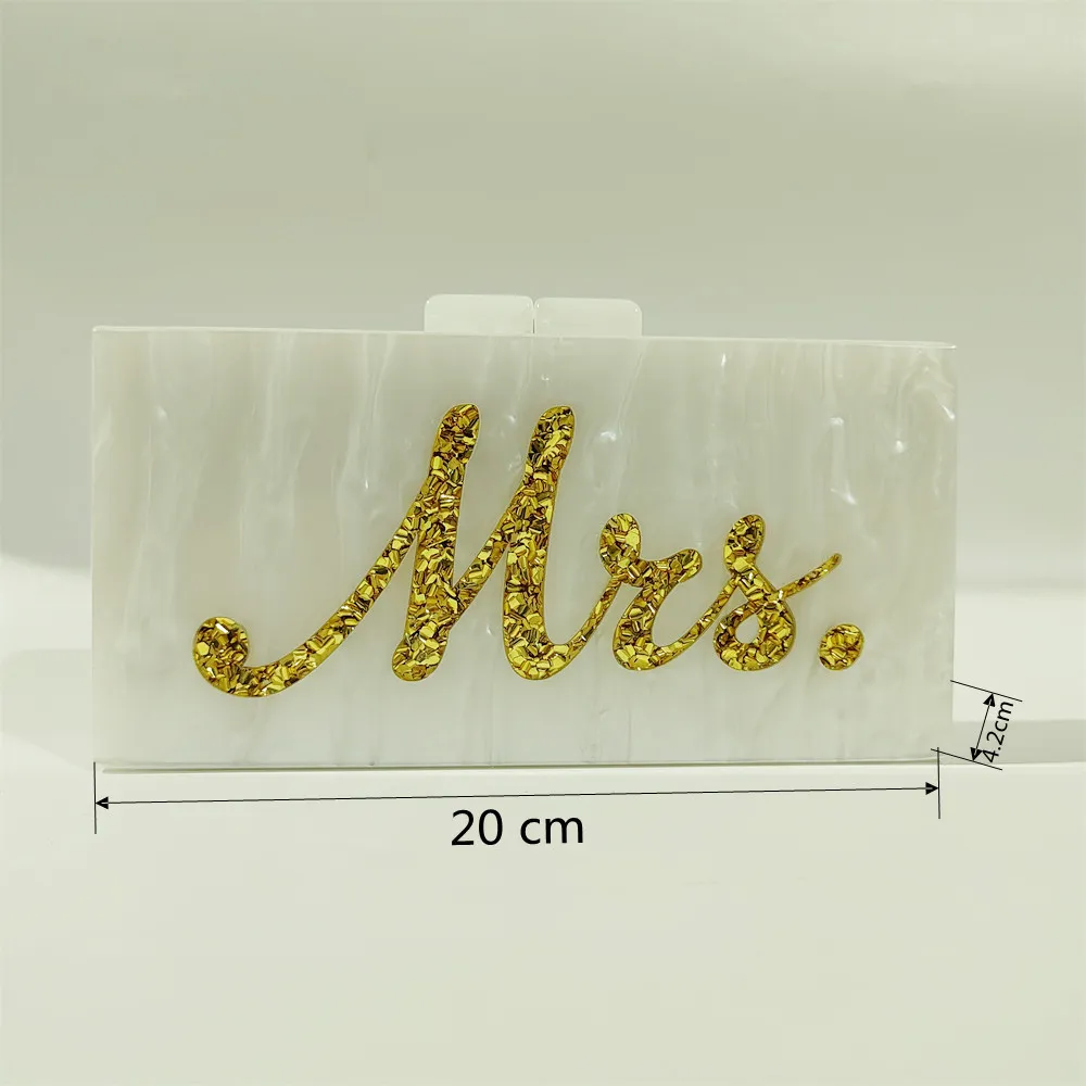 Mother Of Pearl MRS Clutch Silver Clutch Purse White Gold Or Silver Glitter Acrylic Handbag For Weddings And Parties From Homepro4 32.17 DHgate.Com