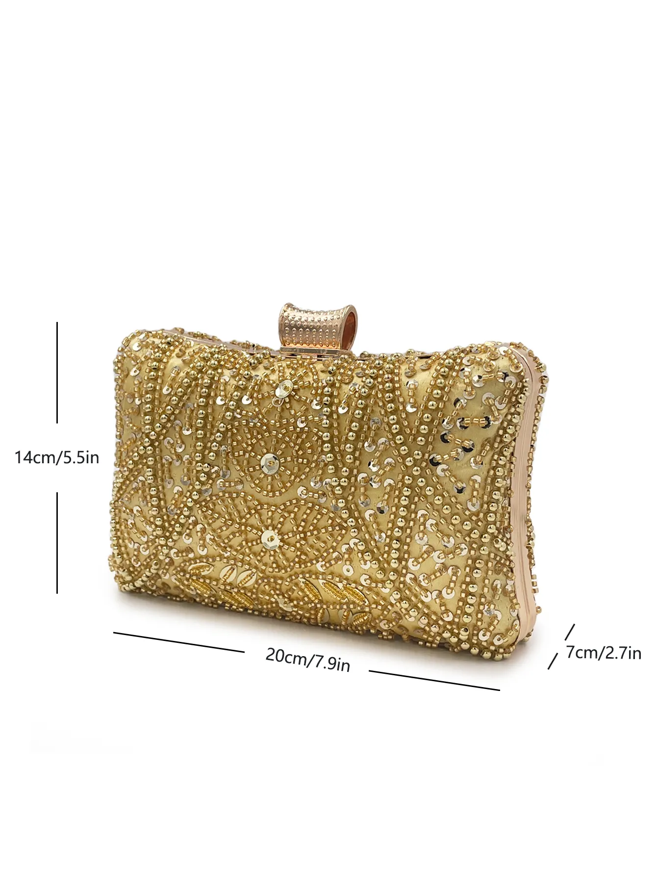 Gold Apricot Pearl Beaded Evening Clutch Purse with Hasp Closure for Women  from Dhgate Other Event & Party Supplies - price 26.81