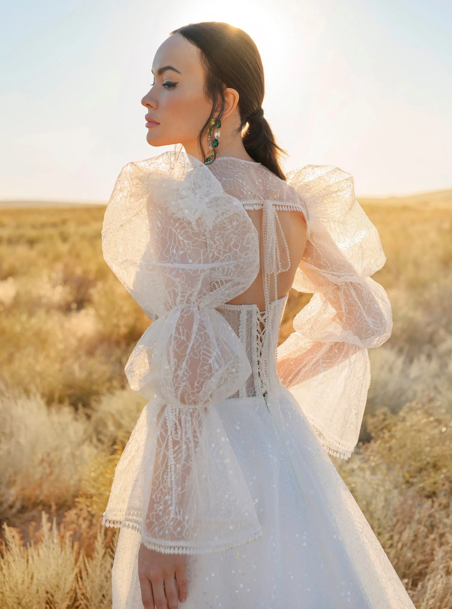 Mariage En Dentelle Bolero Veste Puffy Sleeve Capy Bridal Accessoires Detachables Du 83 2 DHgate