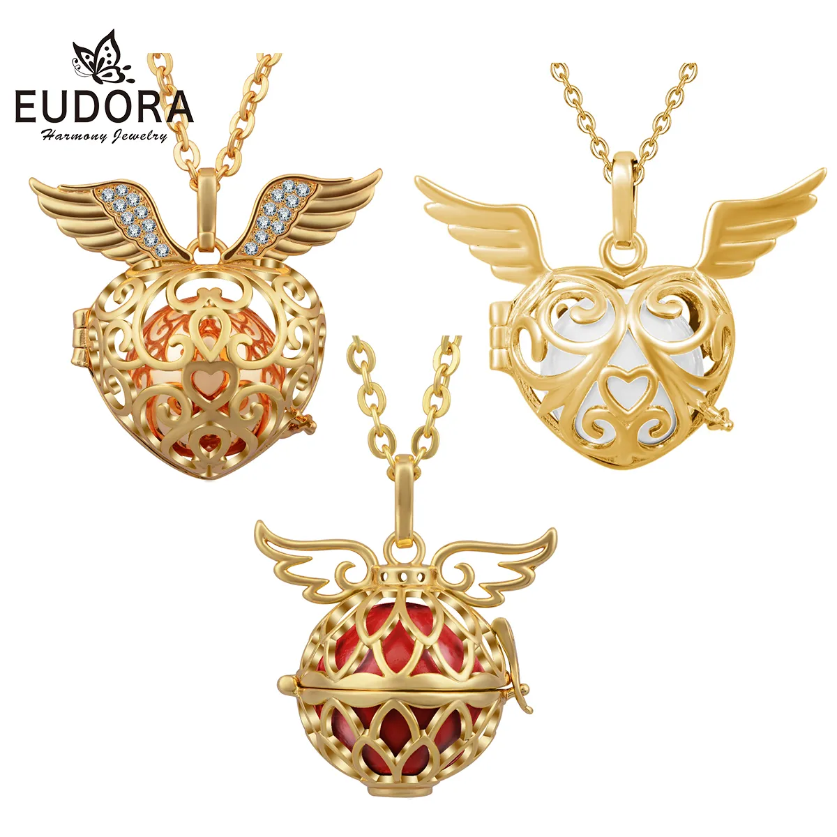 EUDORA Árbol de la vida Harmony Bola Angel Caller Collar