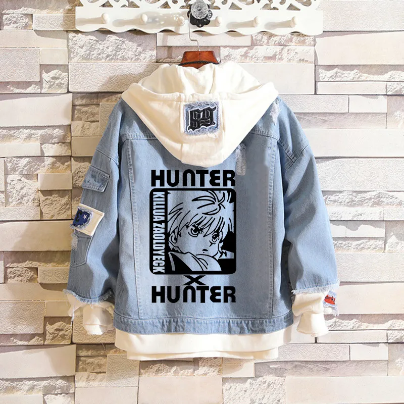 Killua Zoldyck Denim Jacket Hoodie Anime Hunter X Hunter Hisoka Hoodies Yoyo Sweat Jeans Cool Killua Zolodik Figurine Unisex From 33 48 DHgate