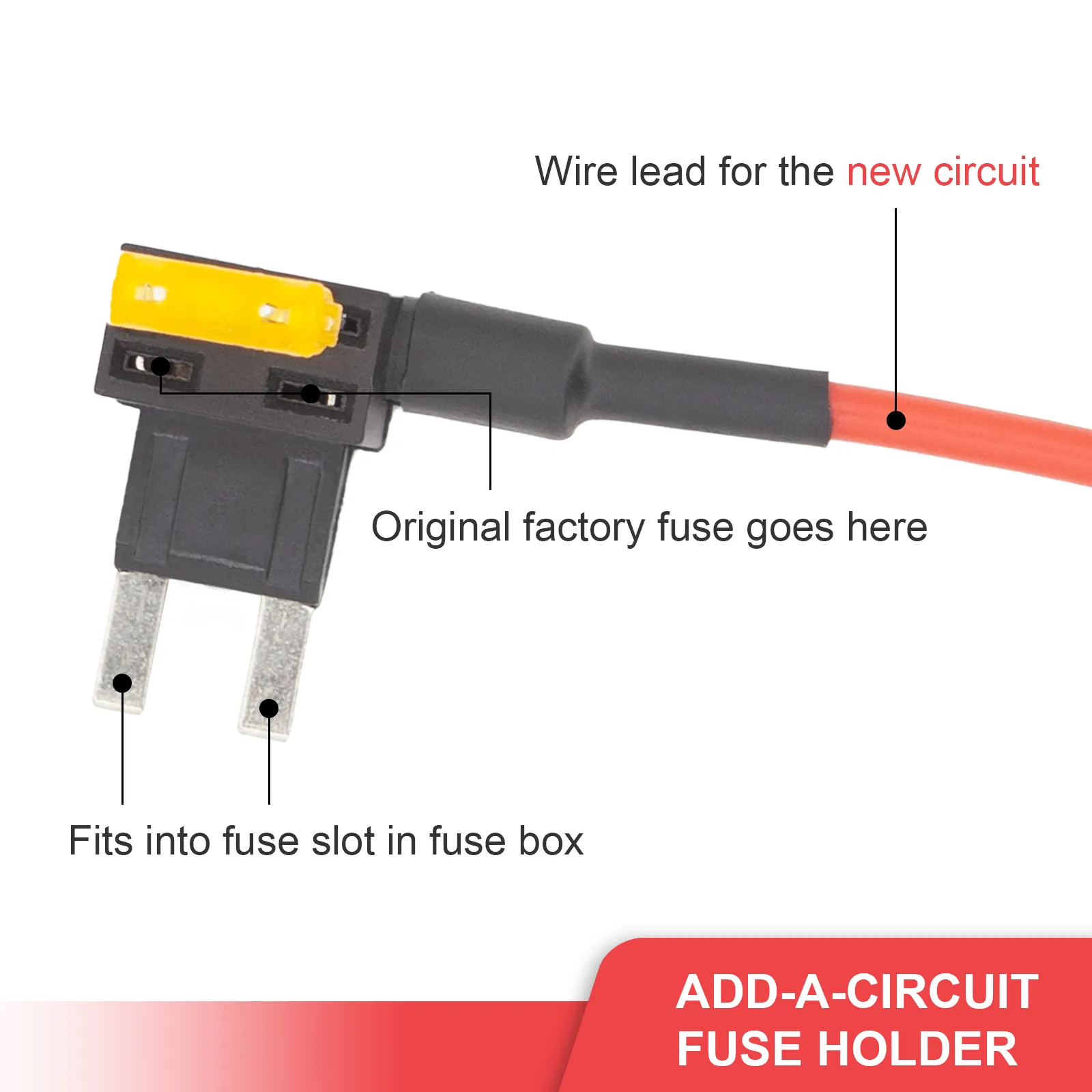 Mini Blade Fuse Adapter with Add-a-Circuit electronic...