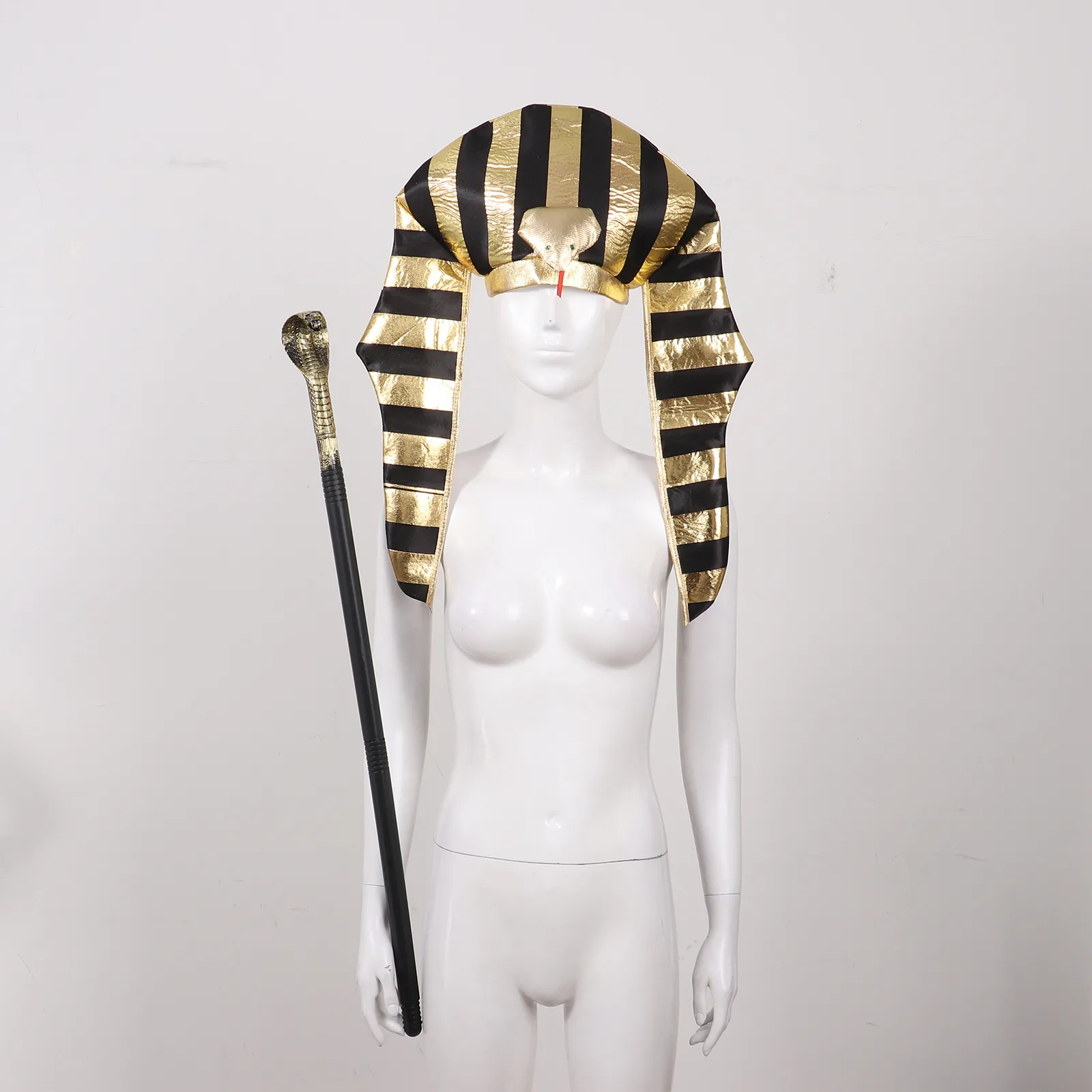 Costume De Pharaon égyptien Adulte - 6 Pièces (bonnet, Sceptre, Collier, Ceinture, Brassards) - Pour Halloween, Cosplay